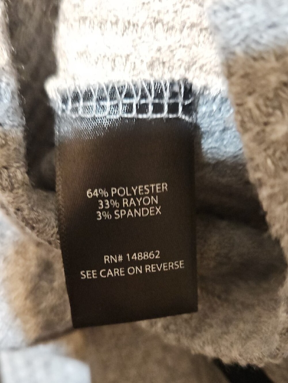 torrid Light Gray Waffle Peplum V-Neck Long Sleeve Top - Picture 6 of 6
